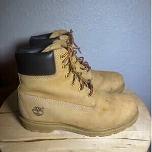 Womens Size 8.5M Nubuck Tan 6" Timberland Boots 10317 Ortholite WorkHiking Boots